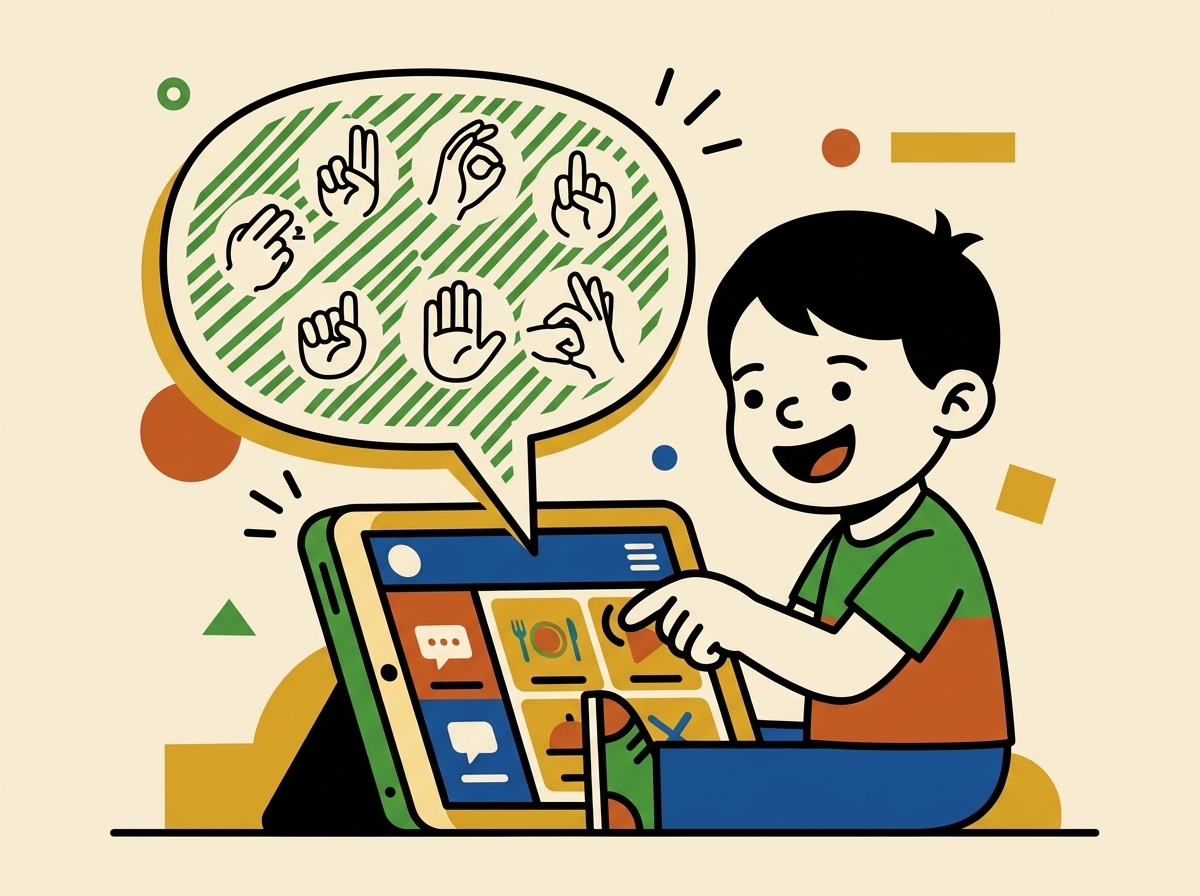 AAC Speech Pathology Illustration