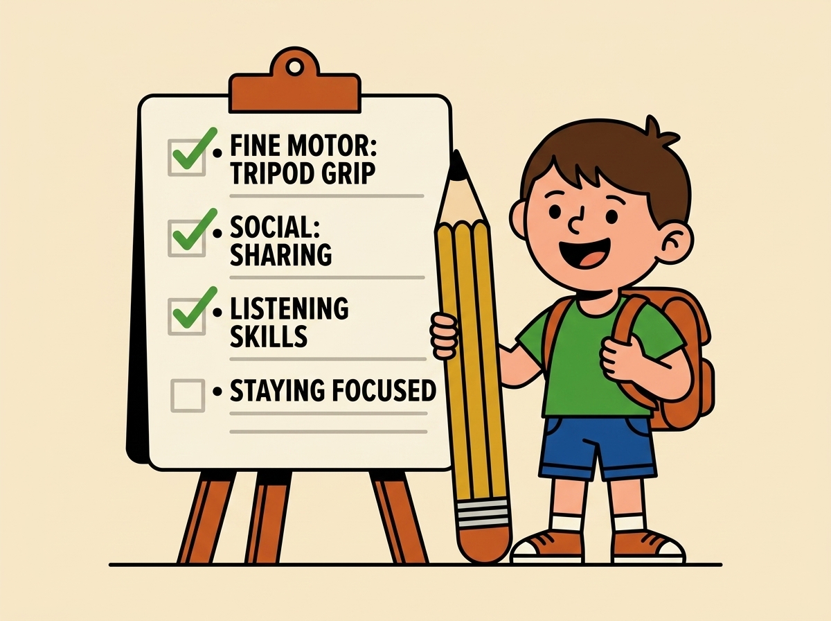 School Readiness Checklist Illustration