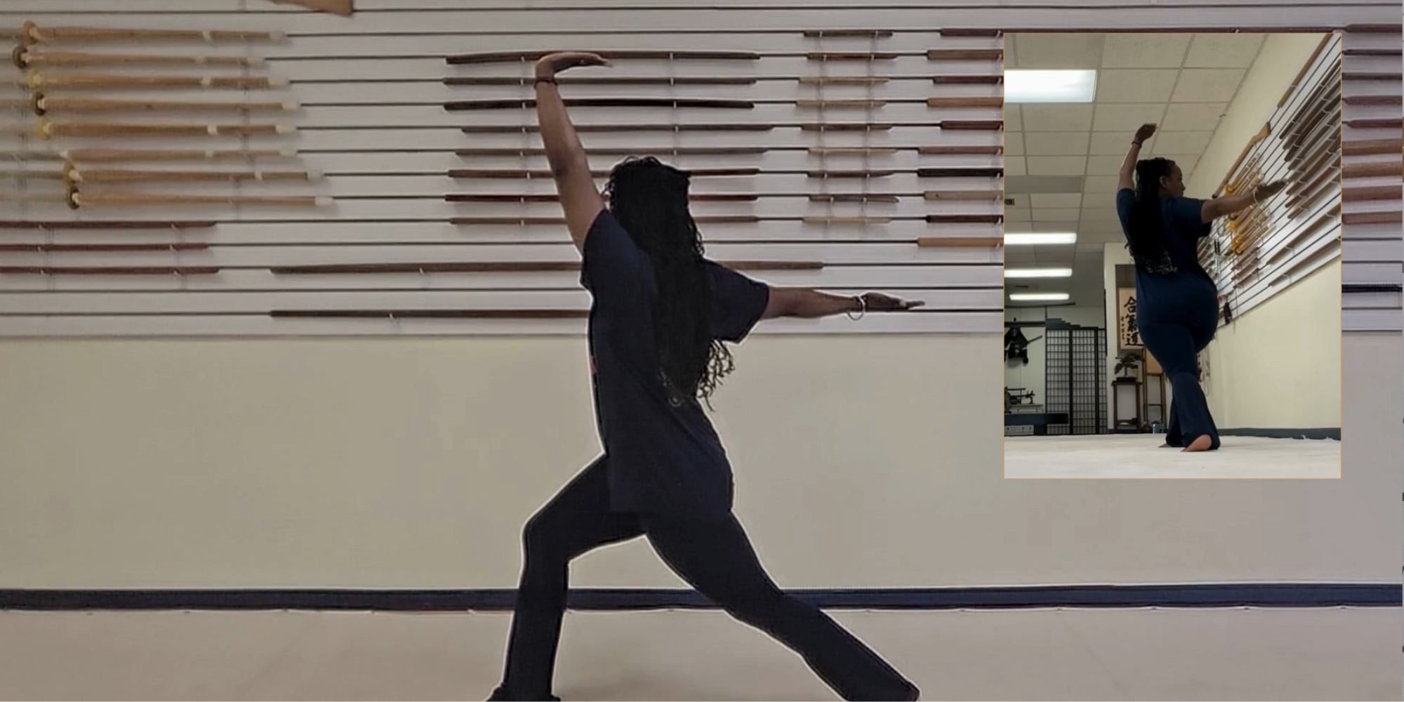 LaRonda demonstrating qigong movement