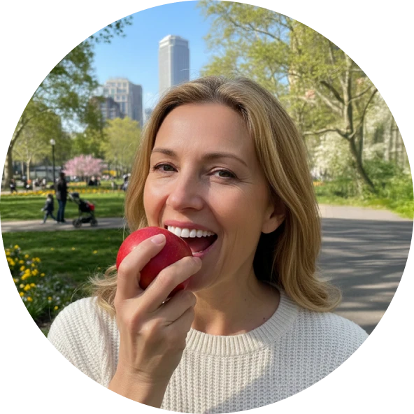 People smiling with confidence. 