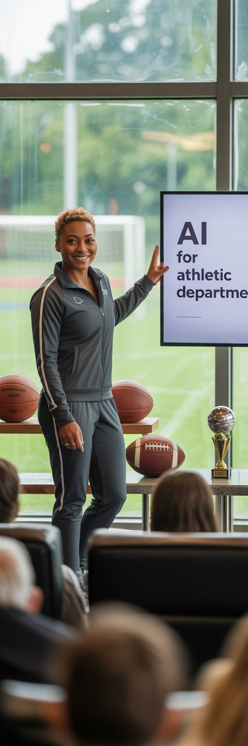 Athletic administrator building a sustainable AI-powered program leadership system