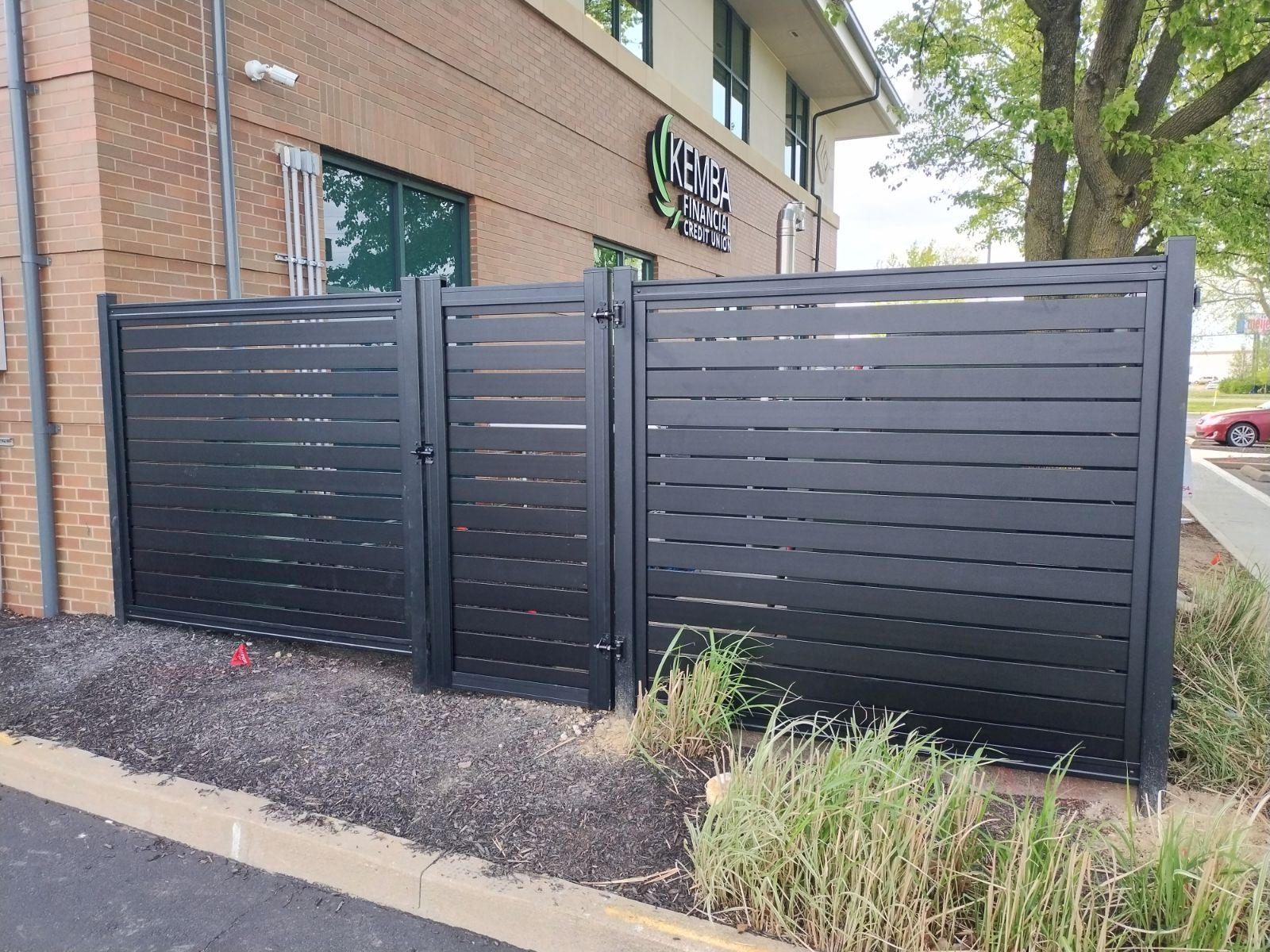 Aluminum puppy picket fence designed for pet safety in Marysville, OH.