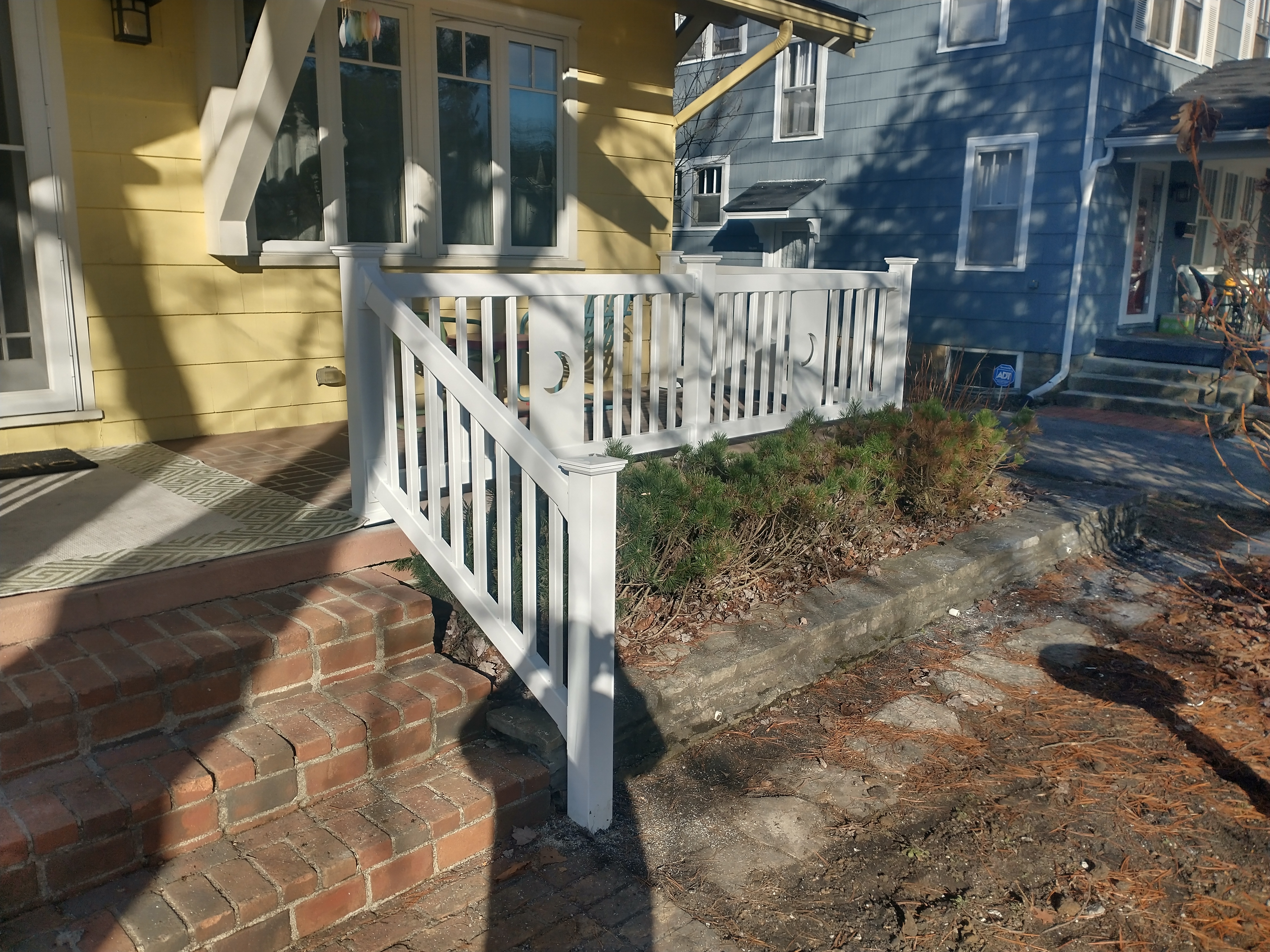 Spacious outdoor entertaining deck with secure railing in Marysville, OH.