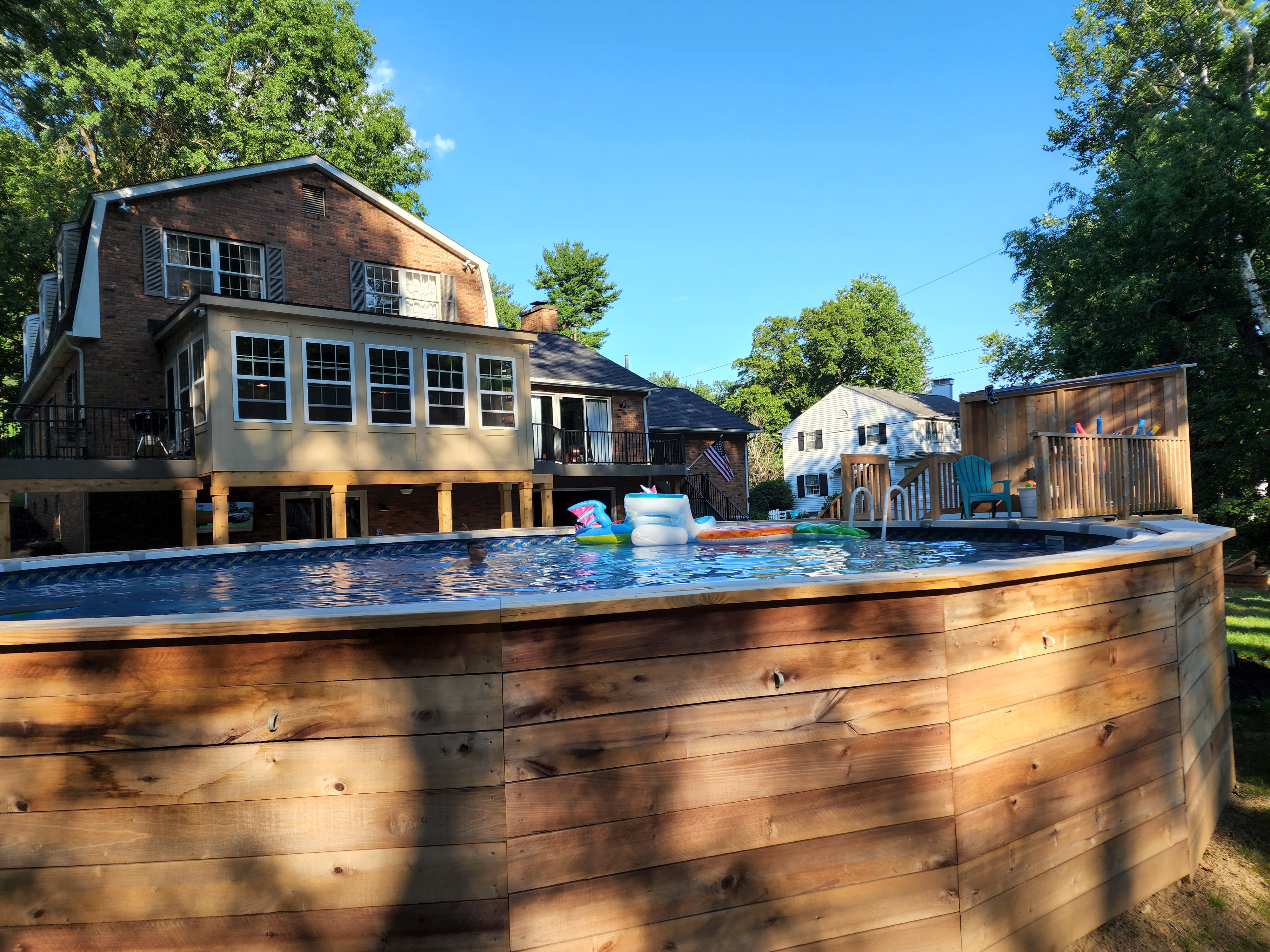 Custom built pavilion enhancing a premium outdoor landscape in Upper Arlington, OH.