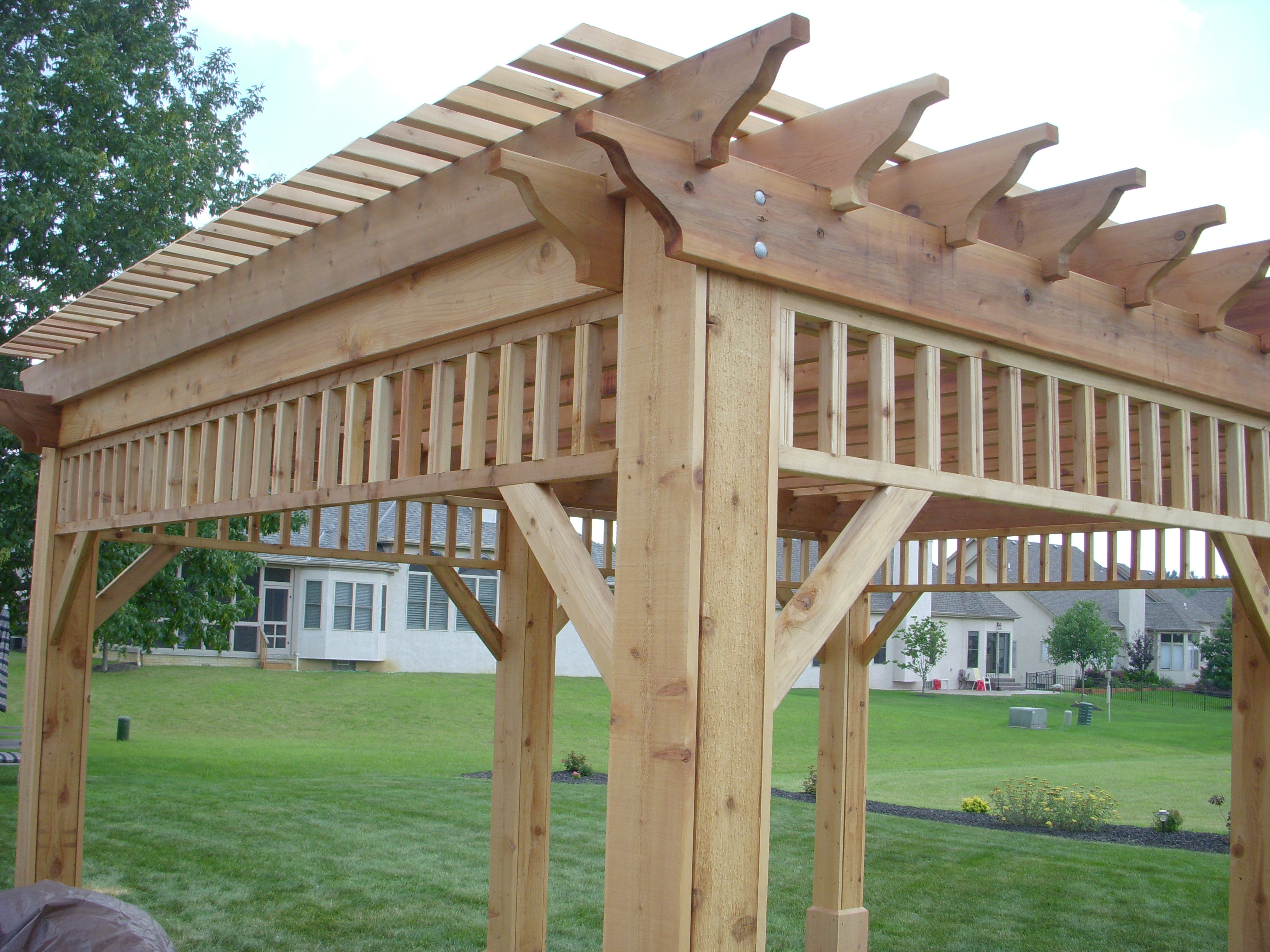 Freestanding custom pavilion for outdoor entertaining in Pataskala, OH.