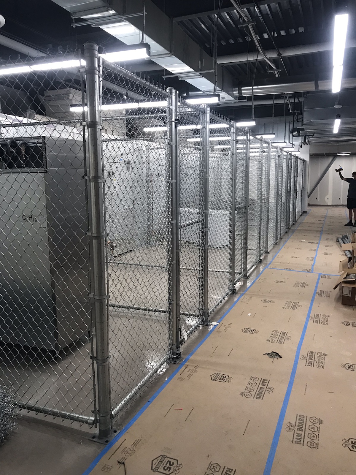 Commercial grade steel fencing for local business in Newark, OH.