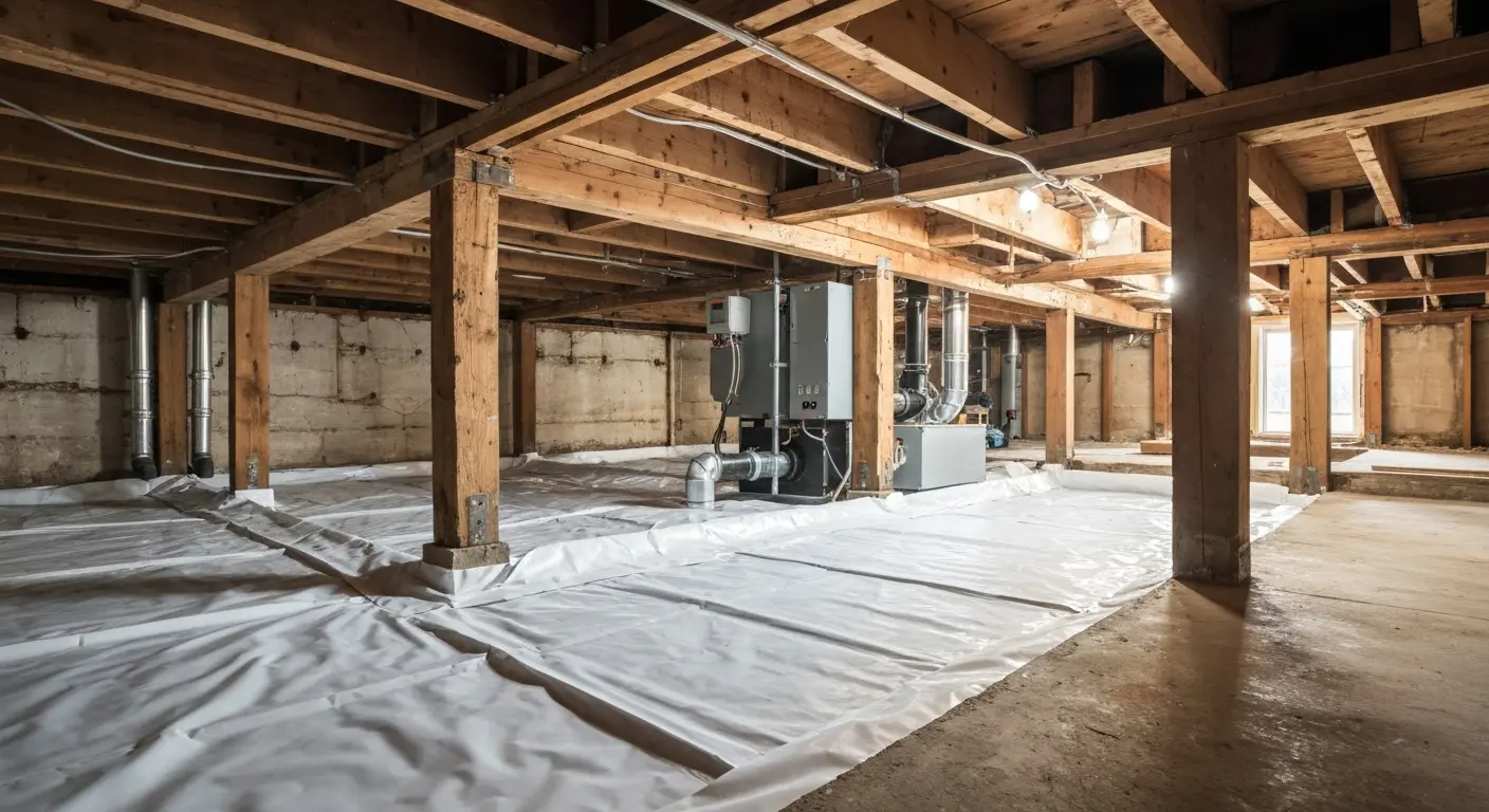 Moisture and crawlspace treatment