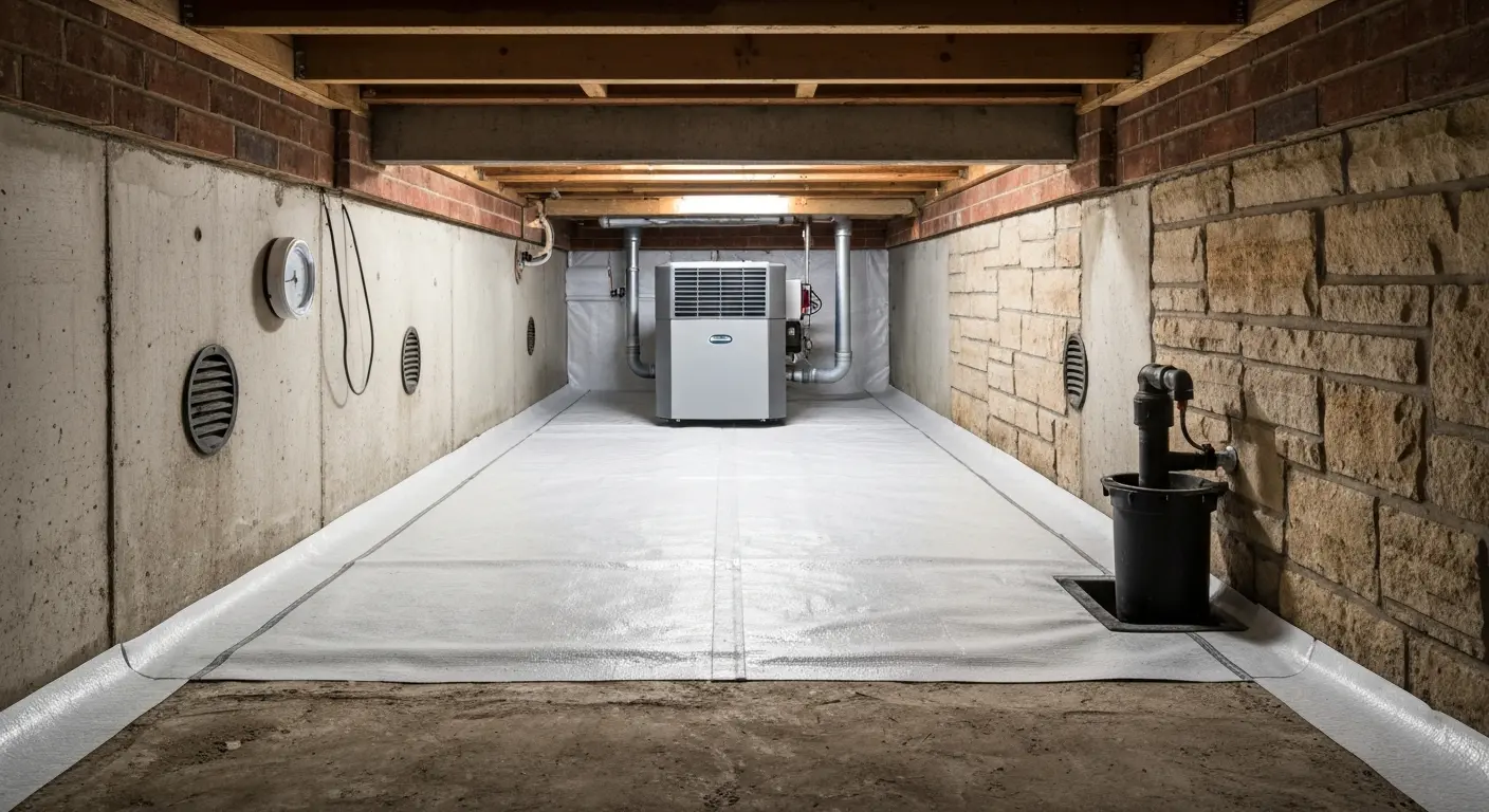 Crawlspace moisture control