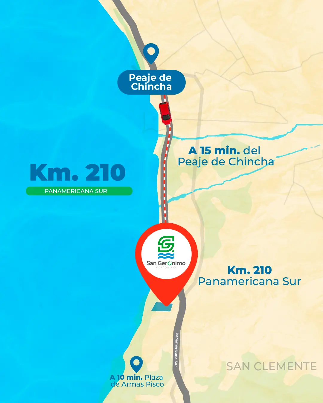 Mapa de San Gerónimo Pisco
