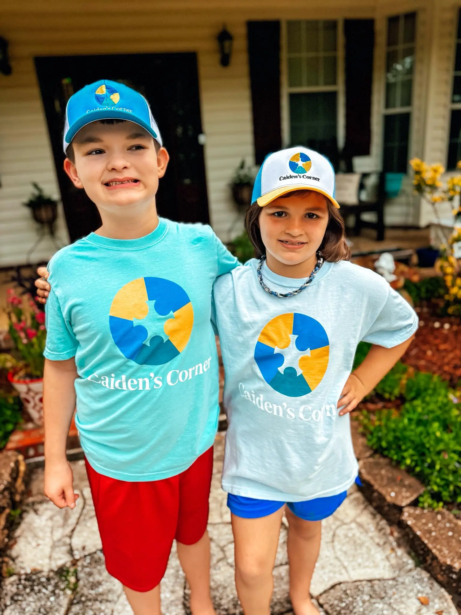 Adult Caiden's Corner logo comfort color tee