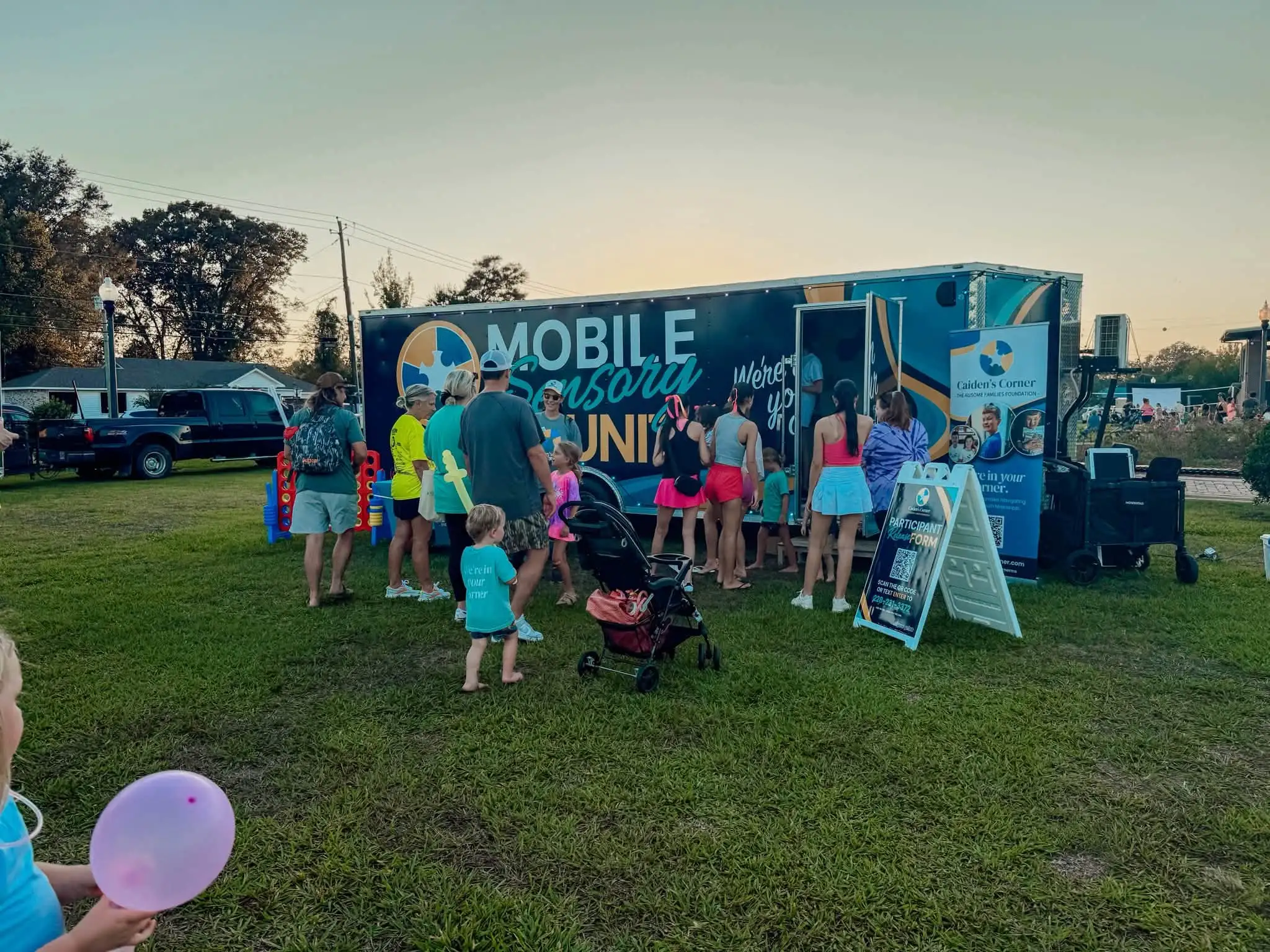 Caiden’s Corner Mobile Sensory Unit, supported by funds from the 2026 walk