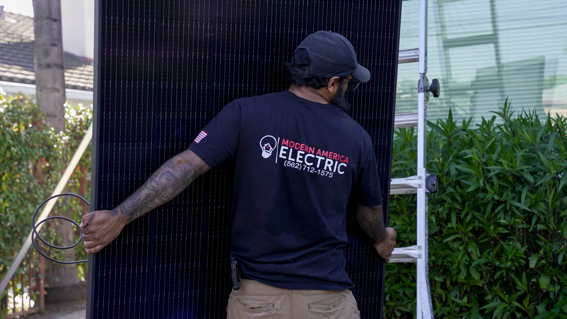 Modern America Electric solar panel installation