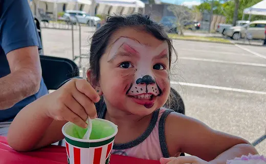 Child enjoying a school event