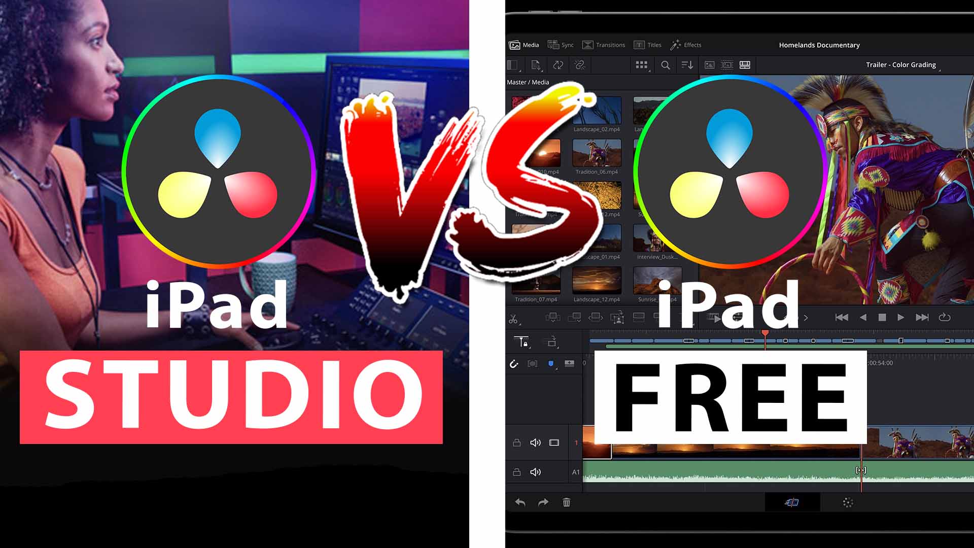 davinci resolve ipad free vs studio