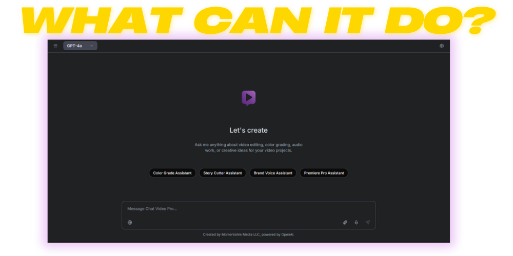 Demo explaining how Chat Video Pro works inside Premiere Pro