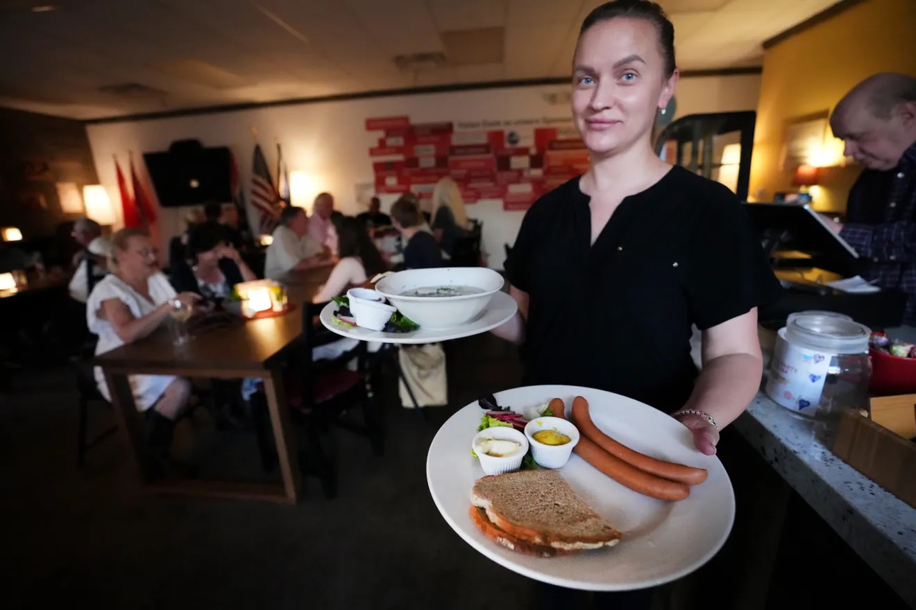 A warm gathering inside Zum Treffpunkt in Scottsdale.