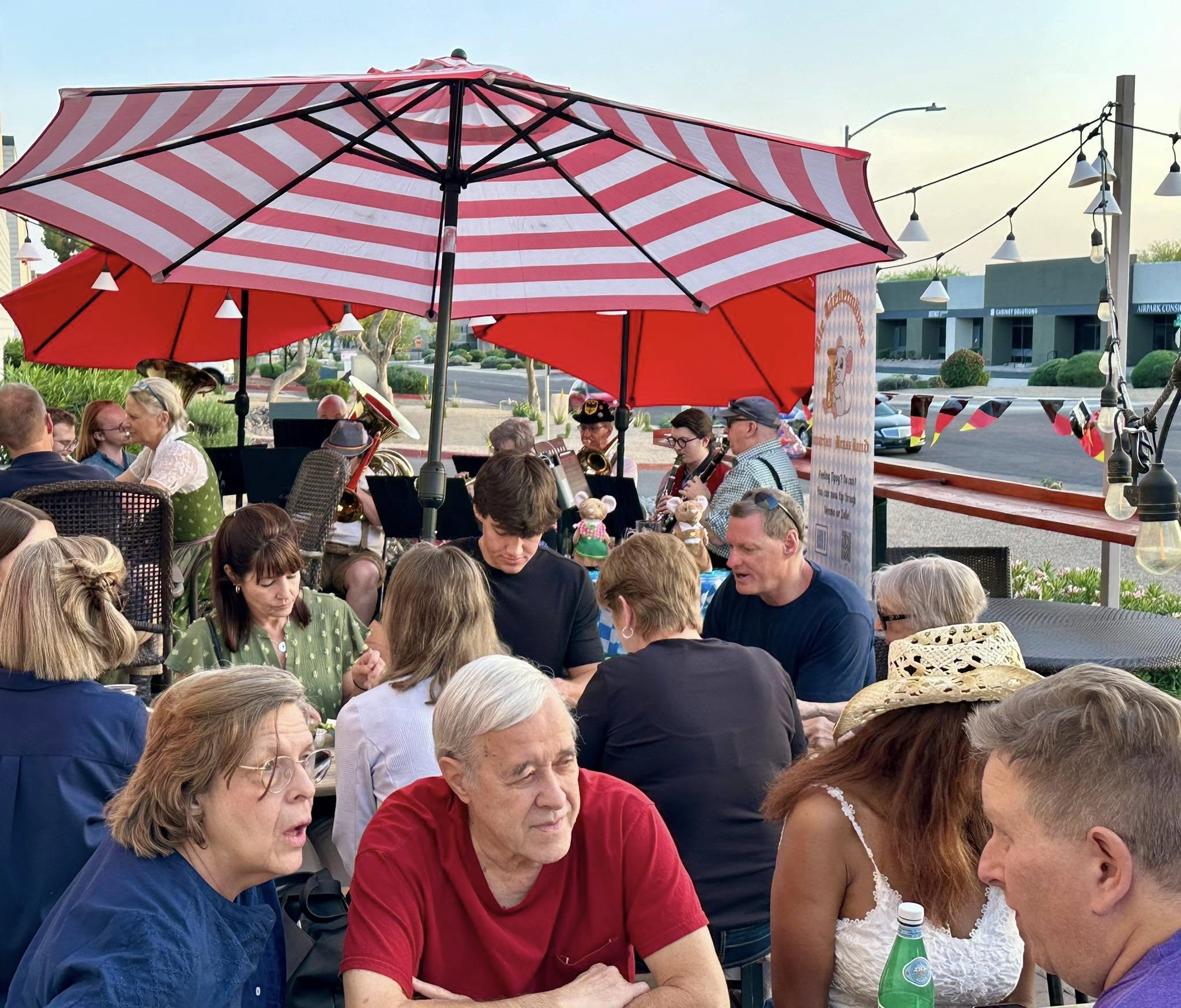 Treffpunkt gathering of friends sharing laughter and hospitality