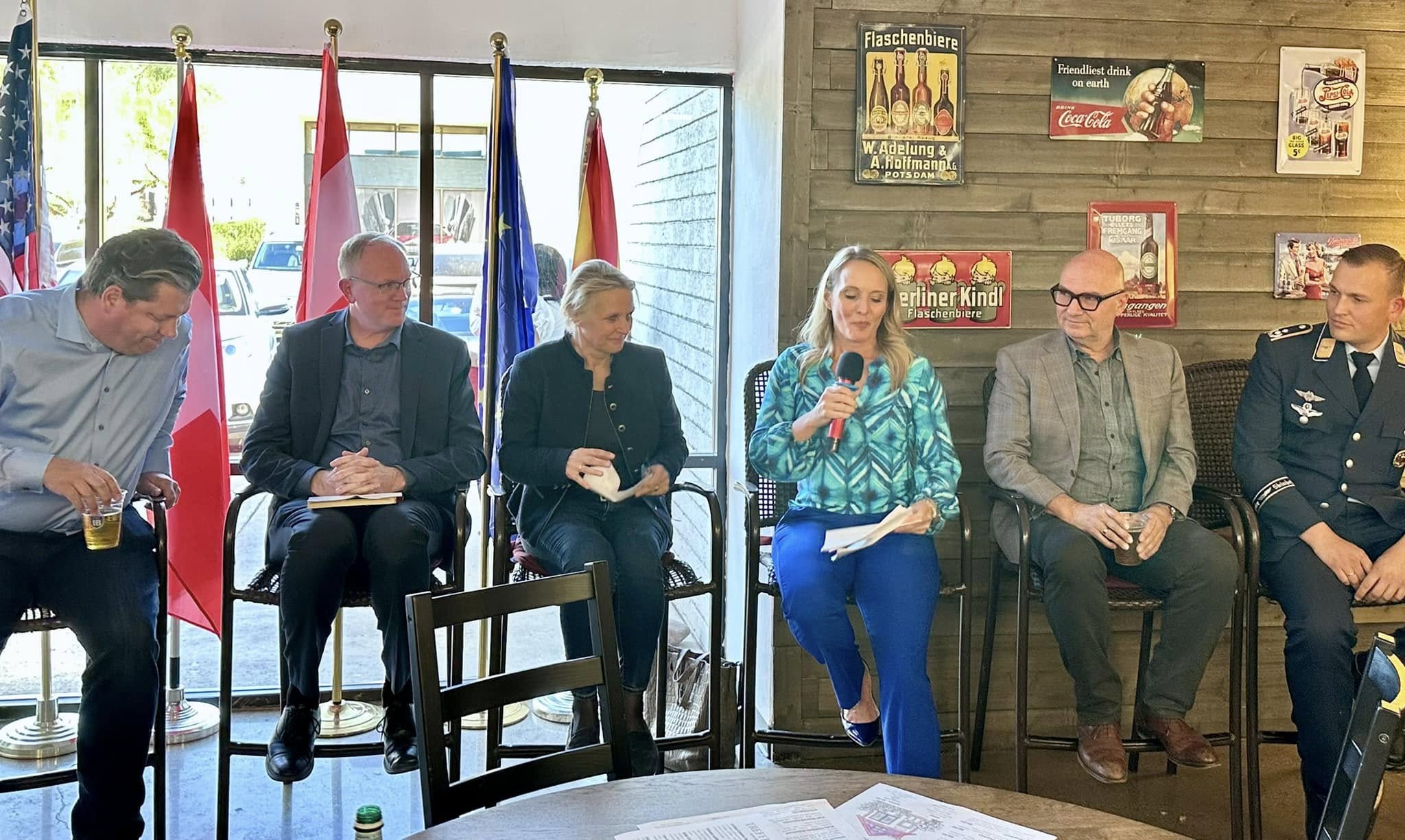 Community members gathered together at Zum Treffpunkt for a celebration.