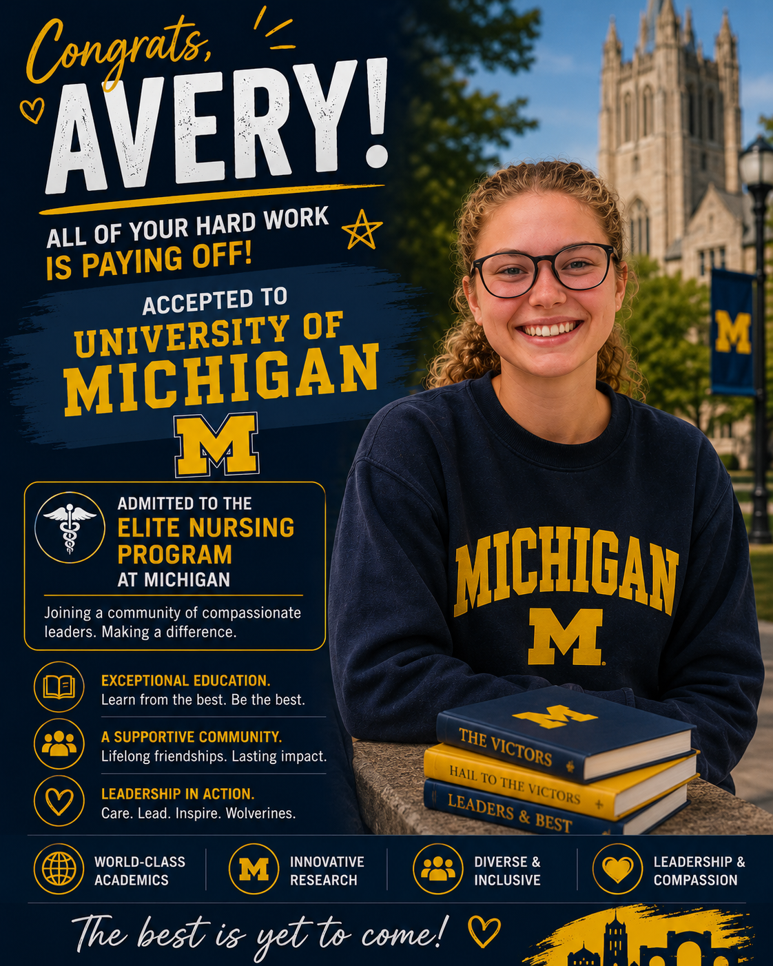 Avery — University of Michigan · Elite Nursing Program