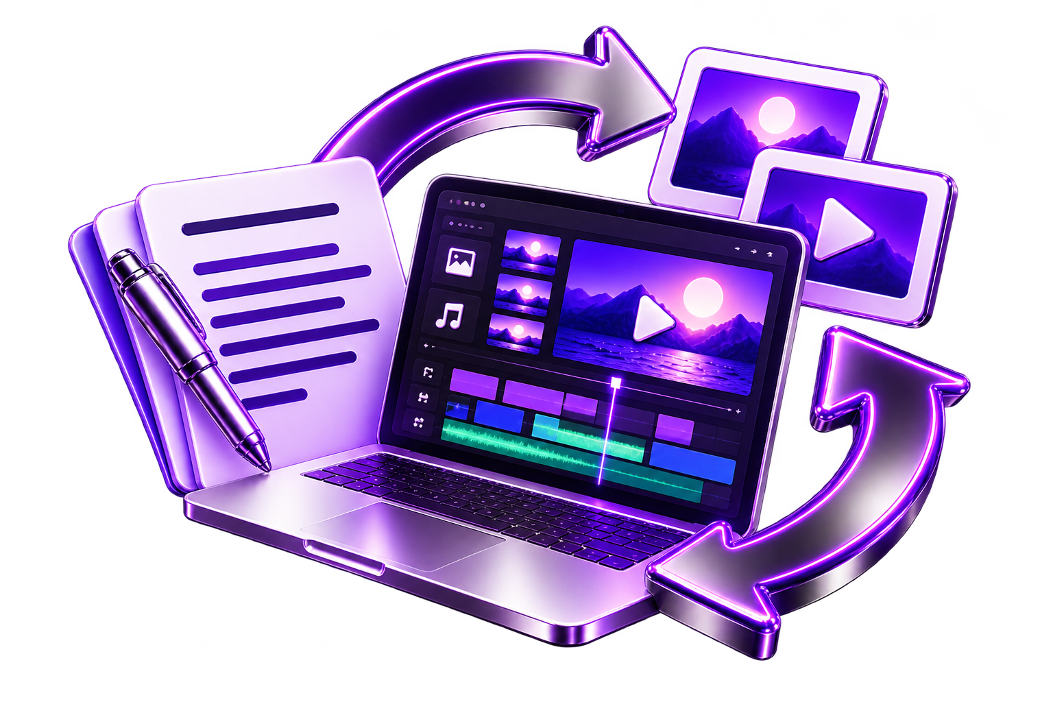 A gallery of Grip-produced creative across formats: static, video and animated