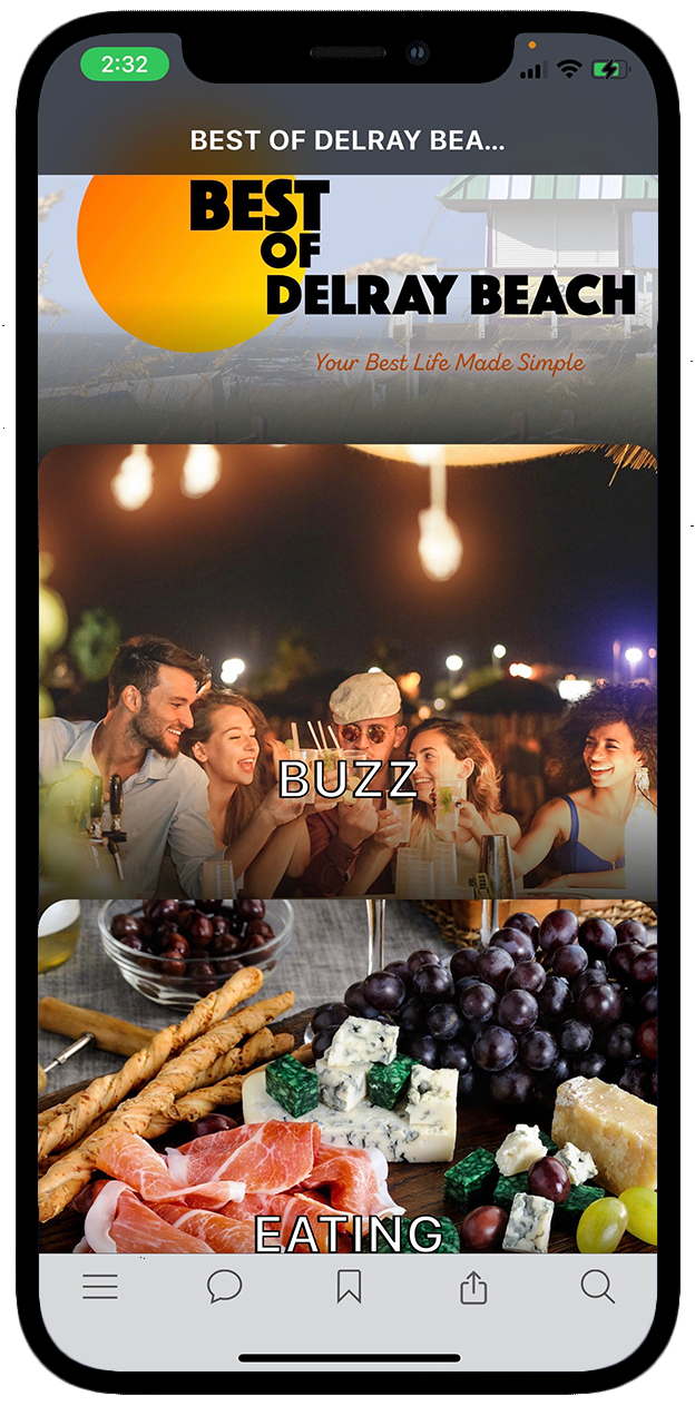 Best of Local app home screen