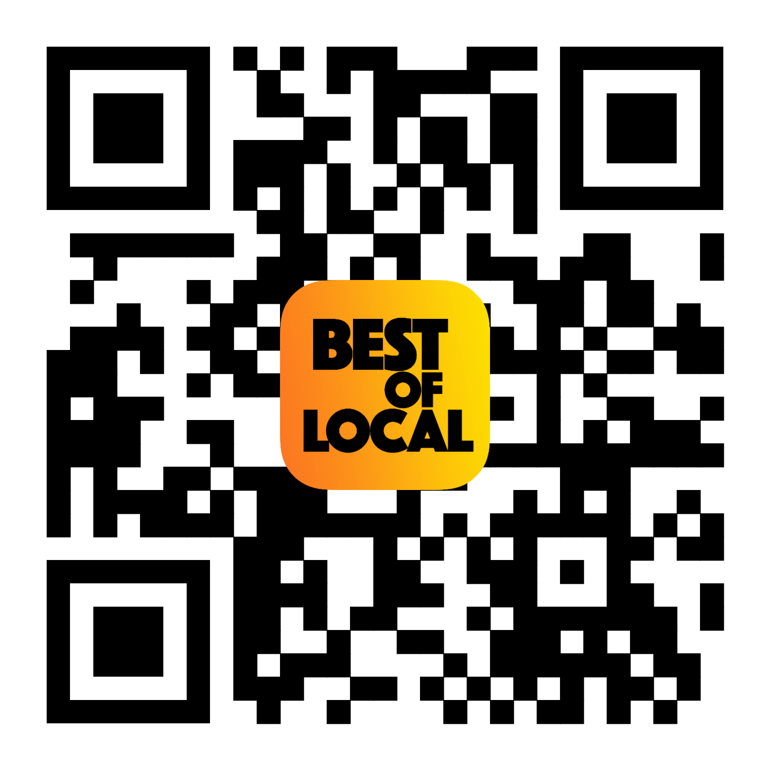 Scan to download the Best of Local app