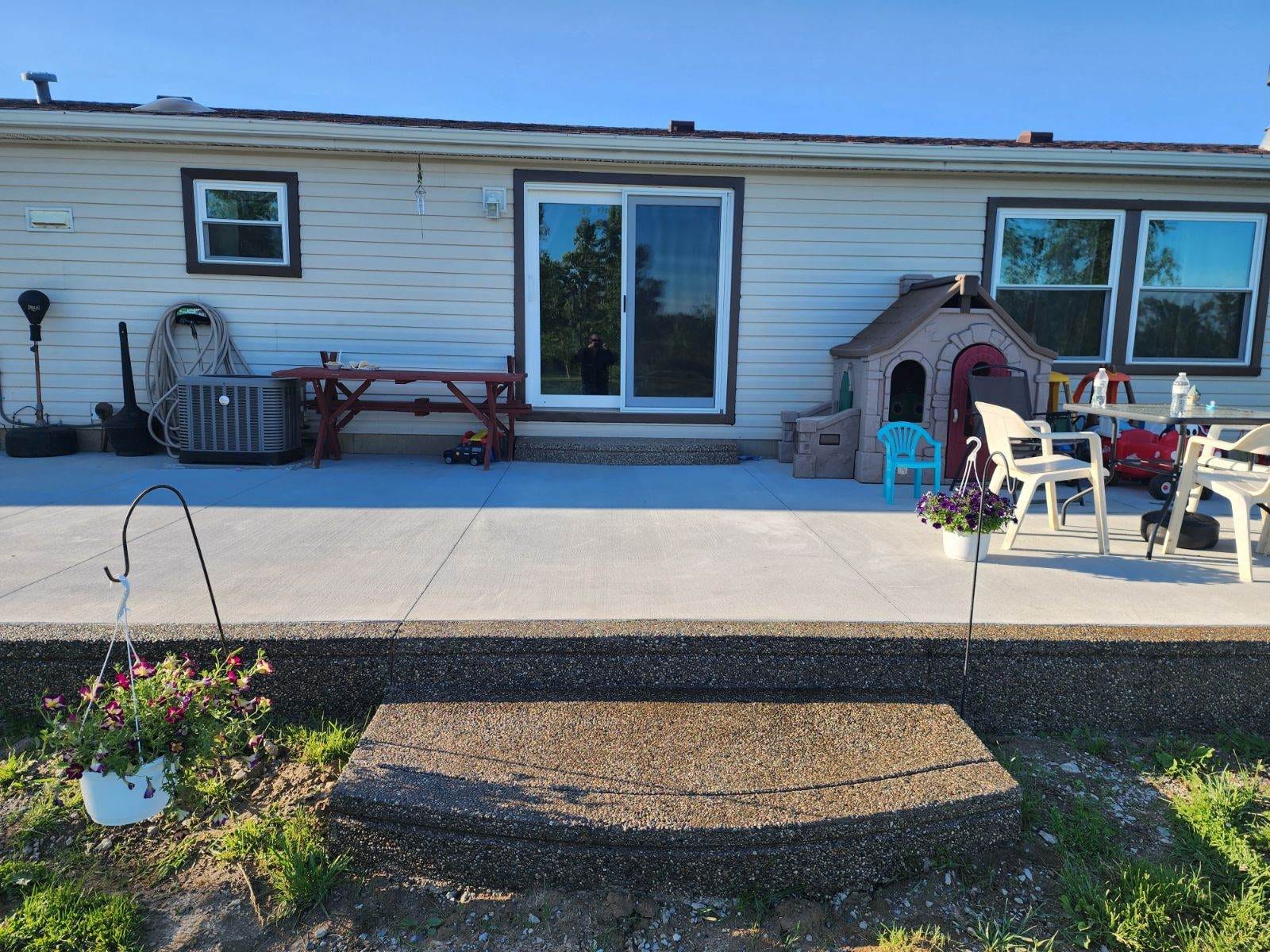 Custom concrete patio