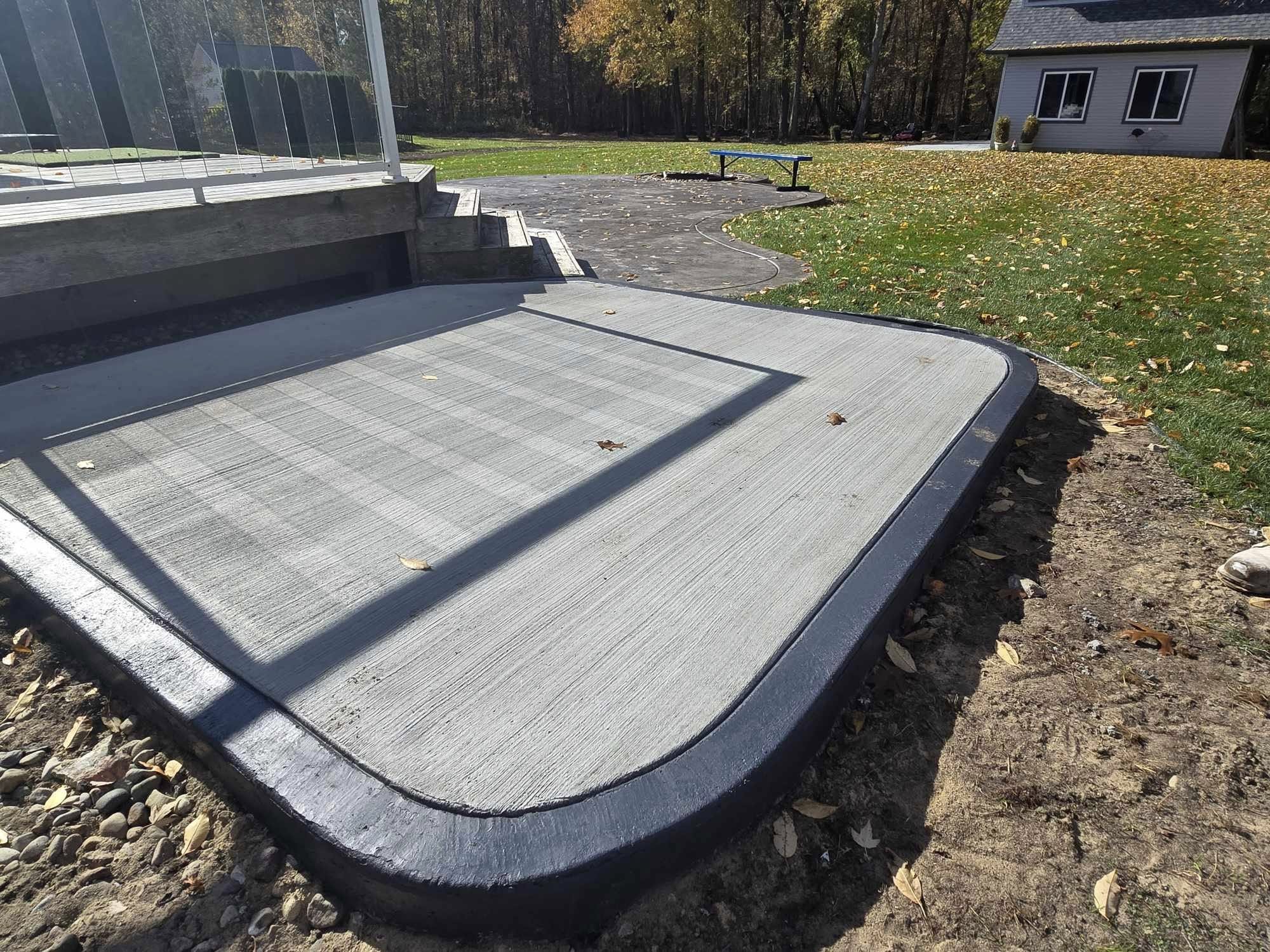 Custom decorative concrete staining