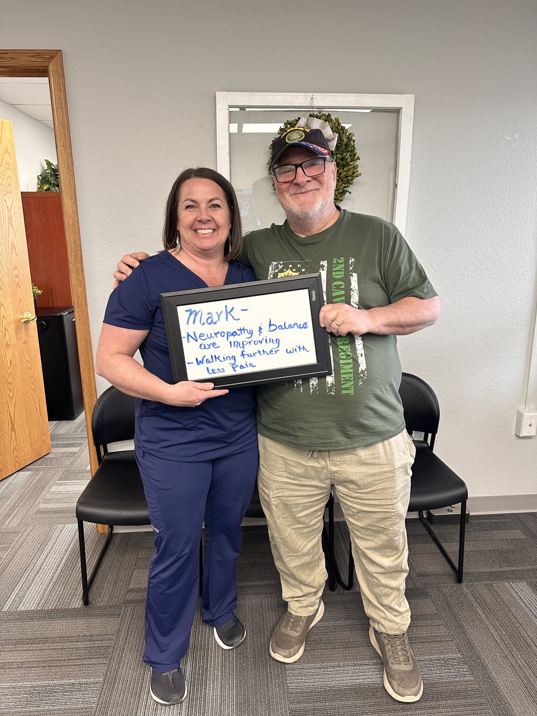 Mark, a neuropathy patient, with Dr. A at Althoff Wellness Clinic