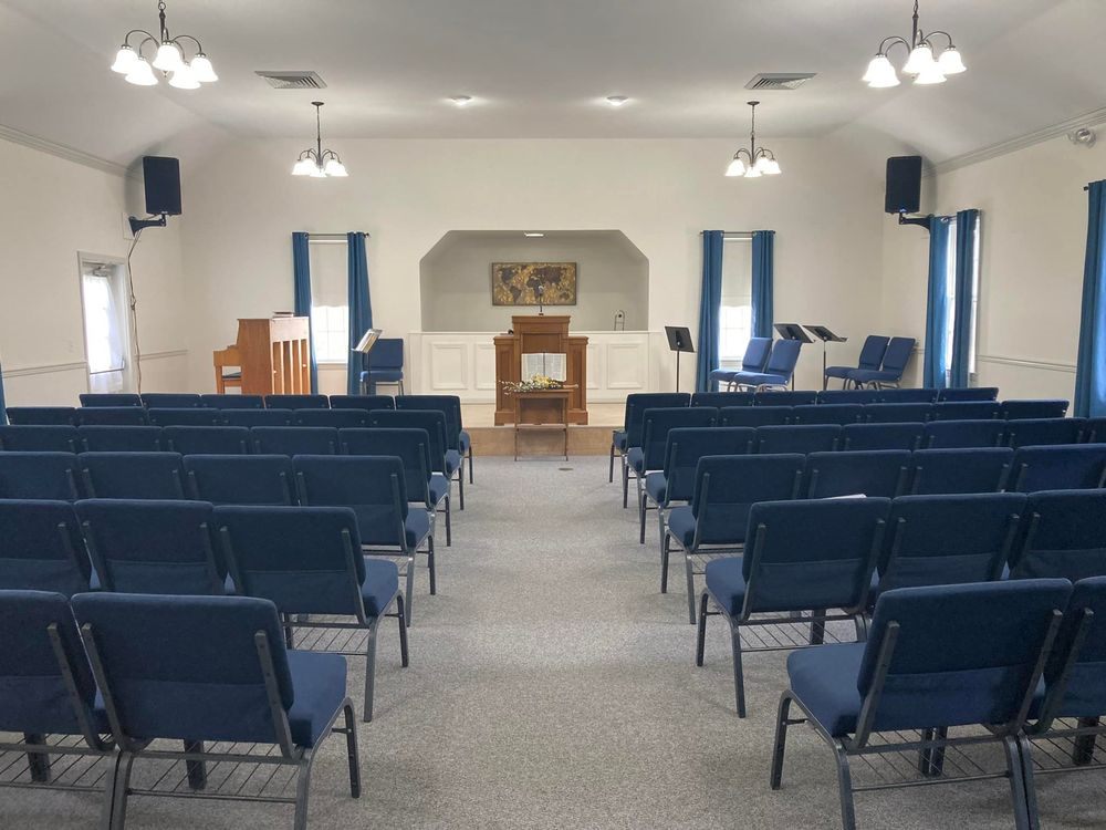 Inside the church auditorium