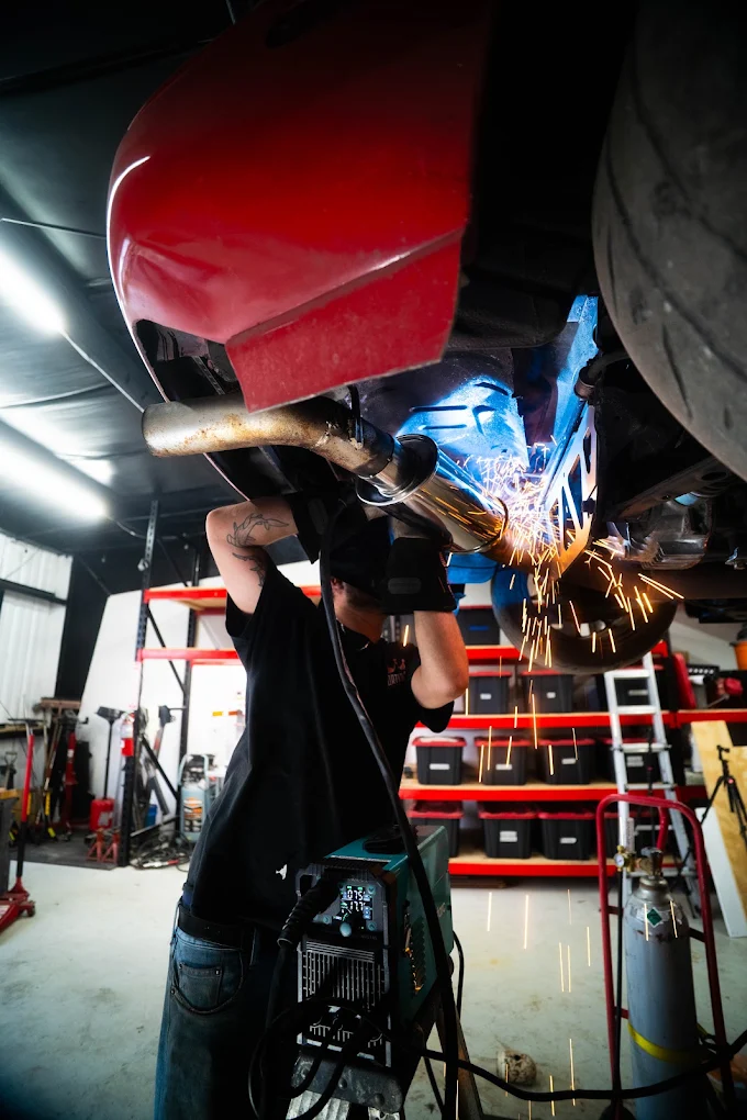 Automotive photographer at work