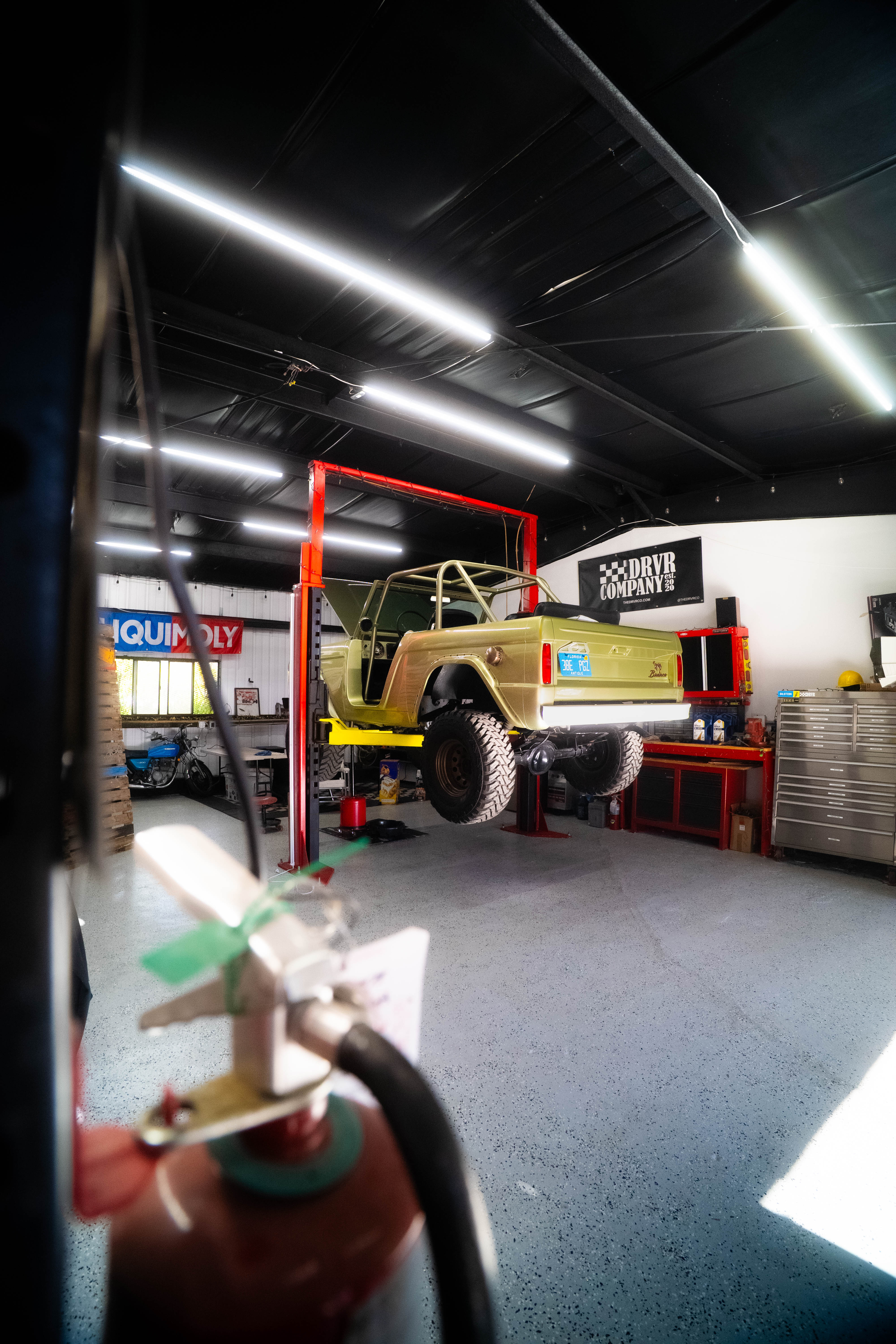 Mechanic working on engine