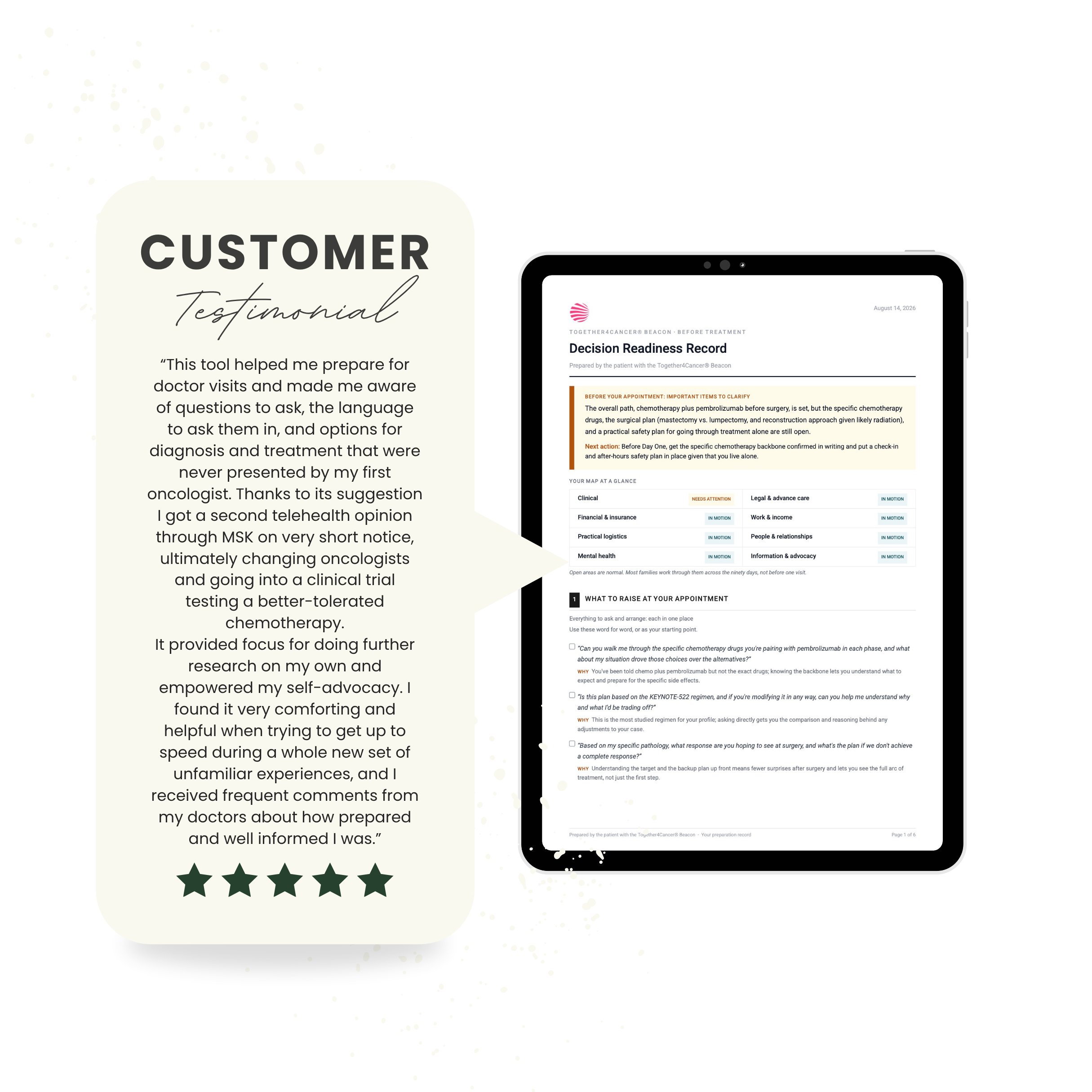 Customer testimonial