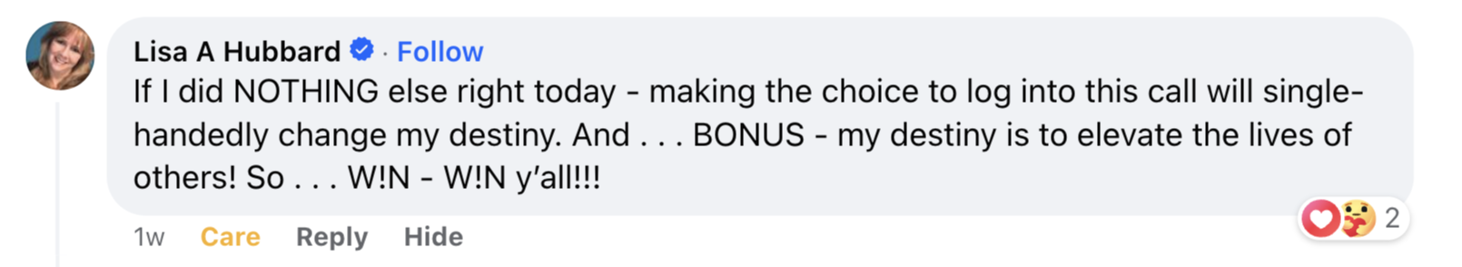 Member testimonial