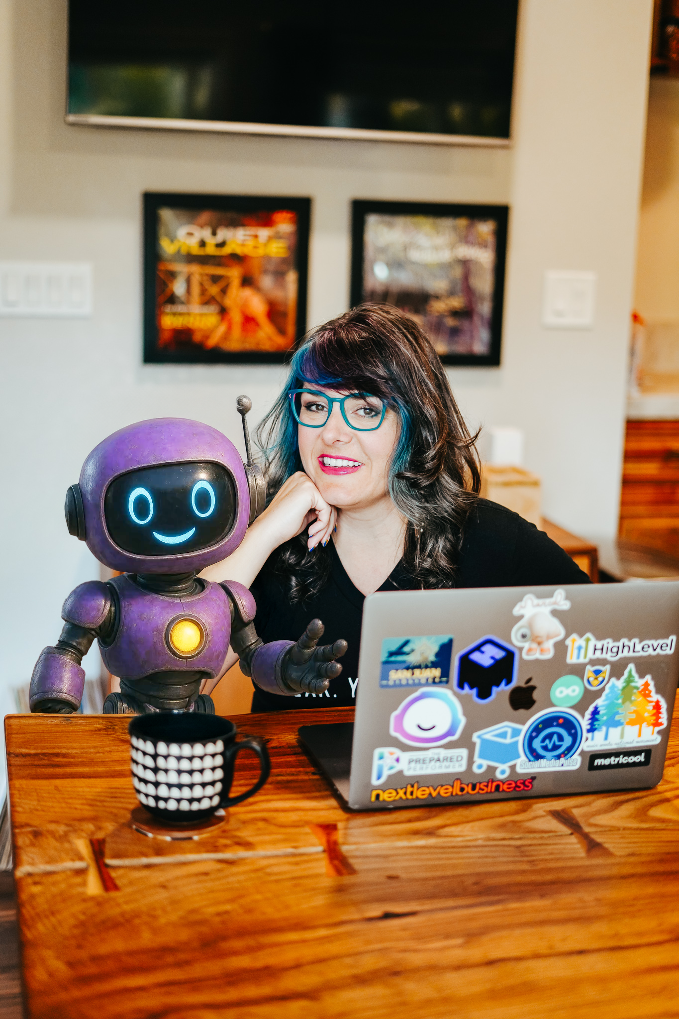 Molly Mahoney with Bobbie, her AI Team Director
