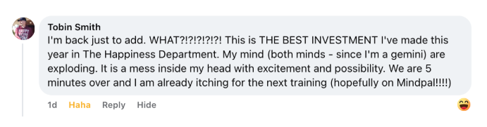 Tobin's testimonial - BEST INVESTMENT I have made in my business