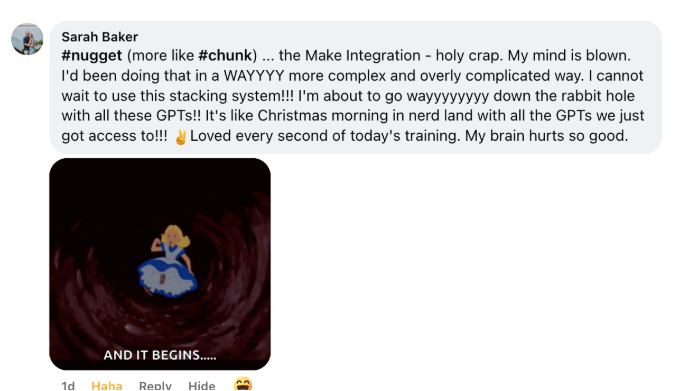 Member testimonial