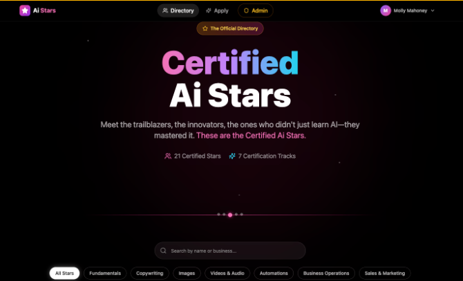 Certified AI Stars Directory