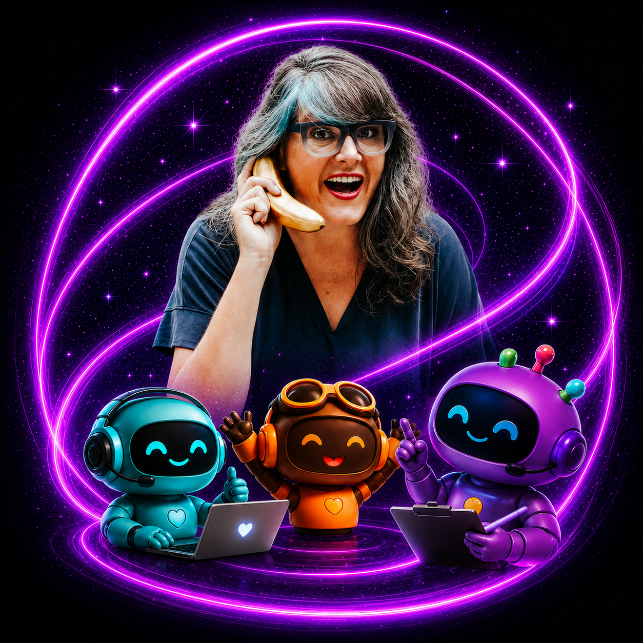 Molly Mahoney with her AI team