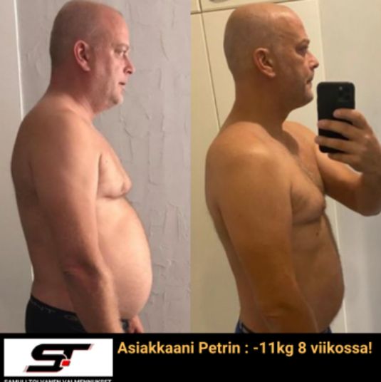 Asiakkaan ennen ja jälkeen -muutos