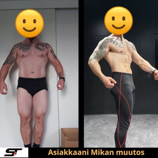 Asiakkaan ennen ja jälkeen -muutos