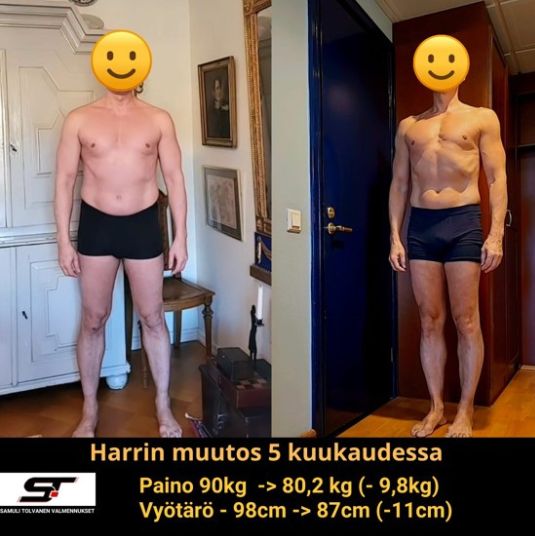 Asiakkaan ennen ja jälkeen -muutos