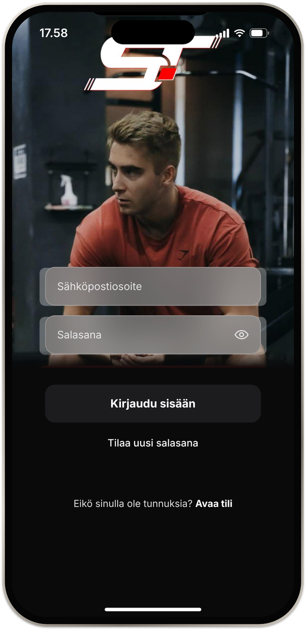 Sovelluksen aloitusnäkymä