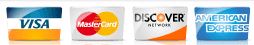 Visa, Mastercard, DIscover, American Express Excepted