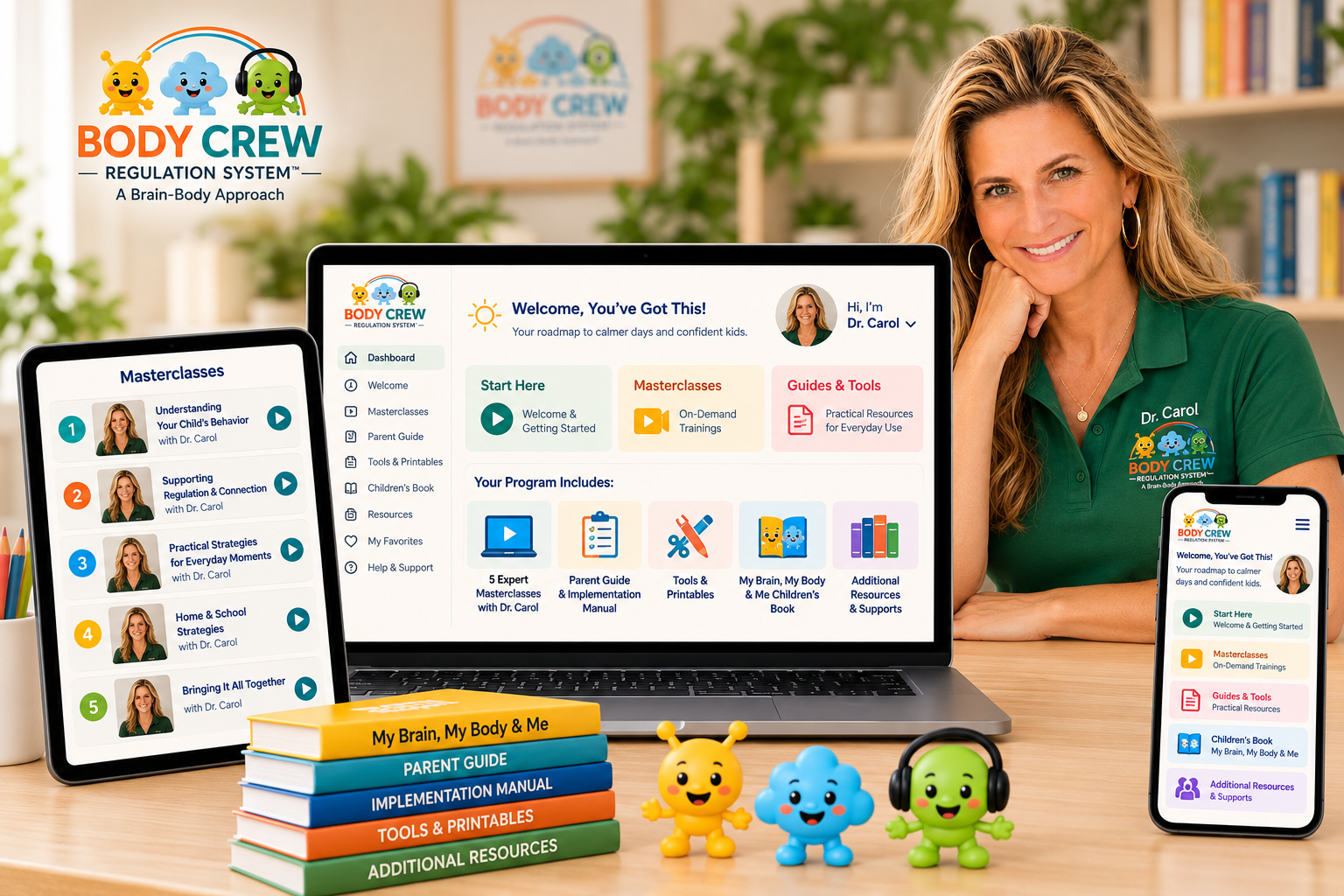 Body Crew Regulation System™ online program and resources with Dr. Carol Leibovich Mankes