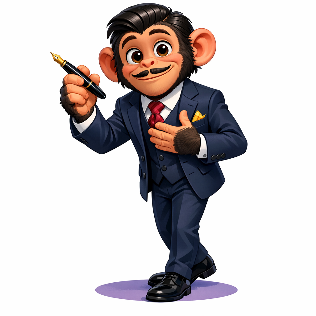 The Executive Scout — cartoon portrait