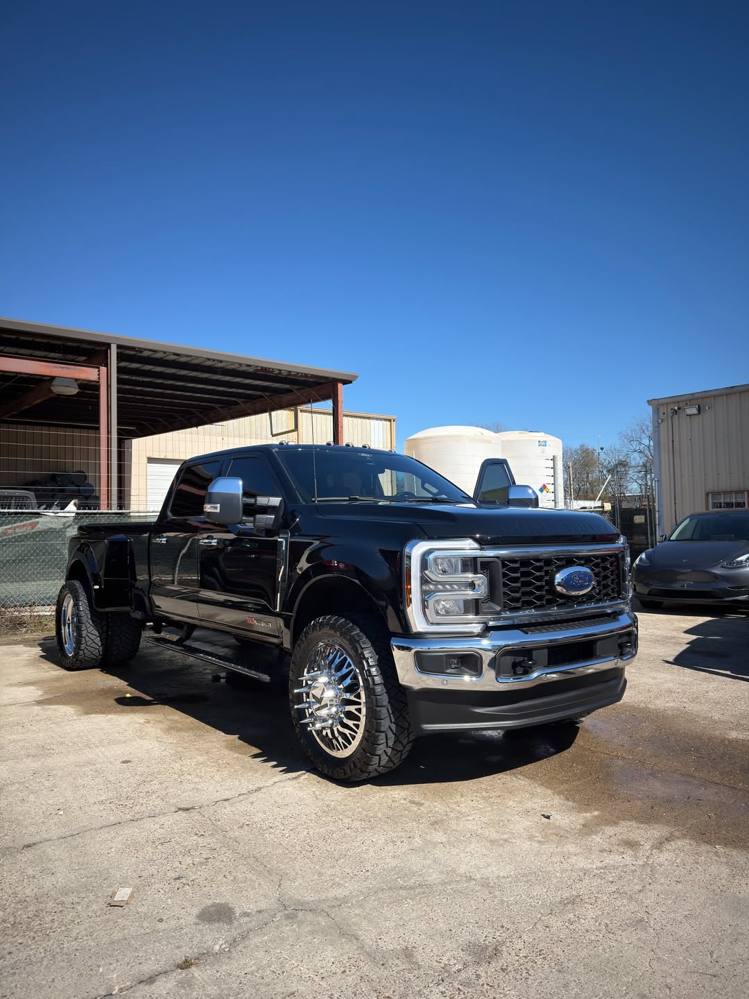 Ford F250 wheel polish and ceramic coating by Stellar Customs Houston