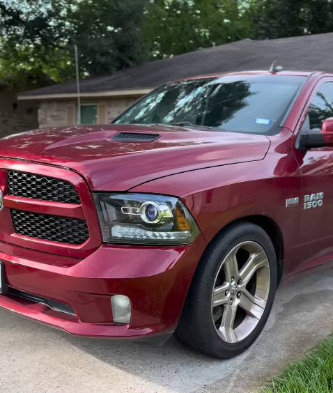 Red truck full exterior wash by 45 Detailing