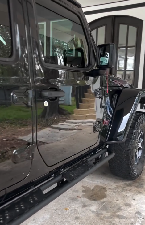 Black Jeep paint correction and ceramic coating by 45 Detailing