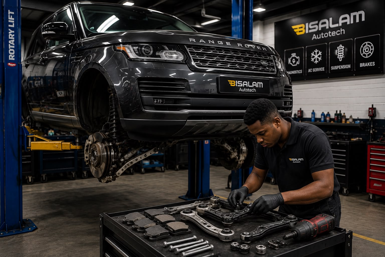 LAND ROVER at Bi Salam Autotech workshop